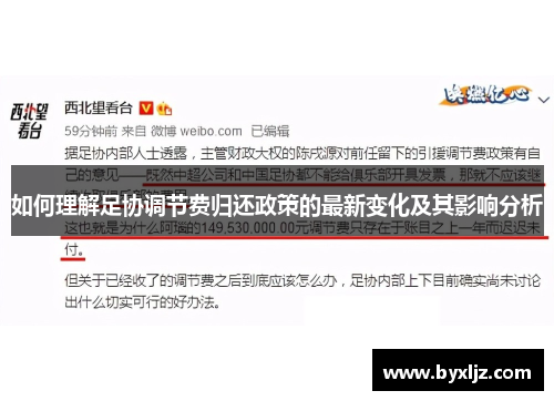 如何理解足协调节费归还政策的最新变化及其影响分析